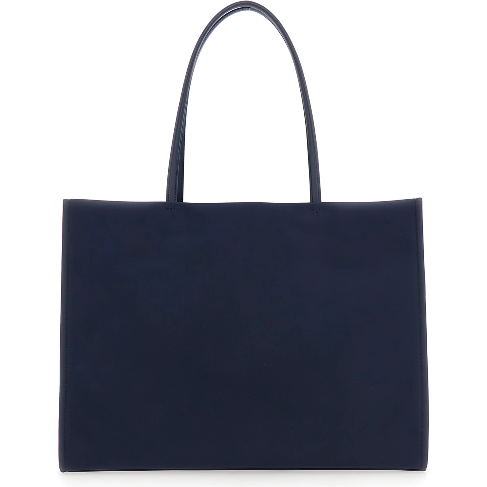 Ella Blue Large Tote Bag with Tonal Logo Detail in Tech Fabric Woman