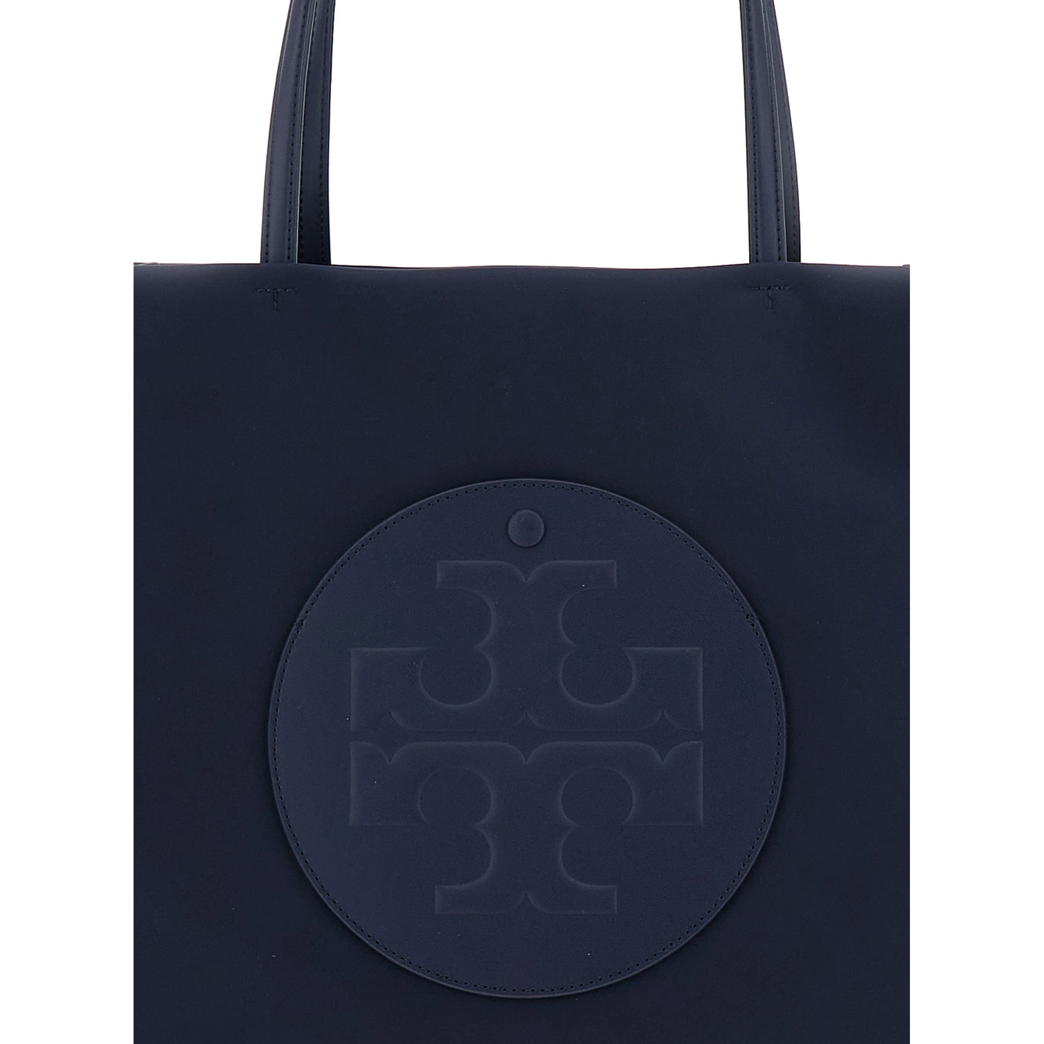 Ella Blue Large Tote Bag with Tonal Logo Detail in Tech Fabric Woman