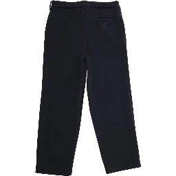 Blue Pants with Belt Loops and Logo Patch on the Back in Fabric Boy