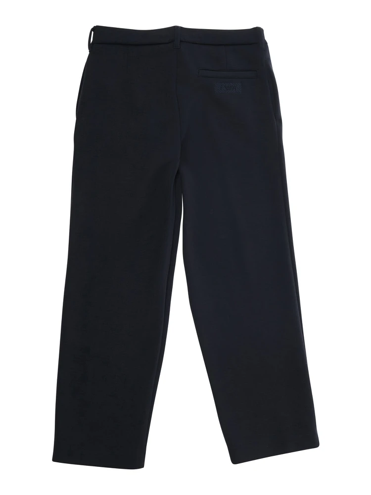 Blue Pants with Belt Loops and Logo Patch on the Back in Fabric Boy alternative