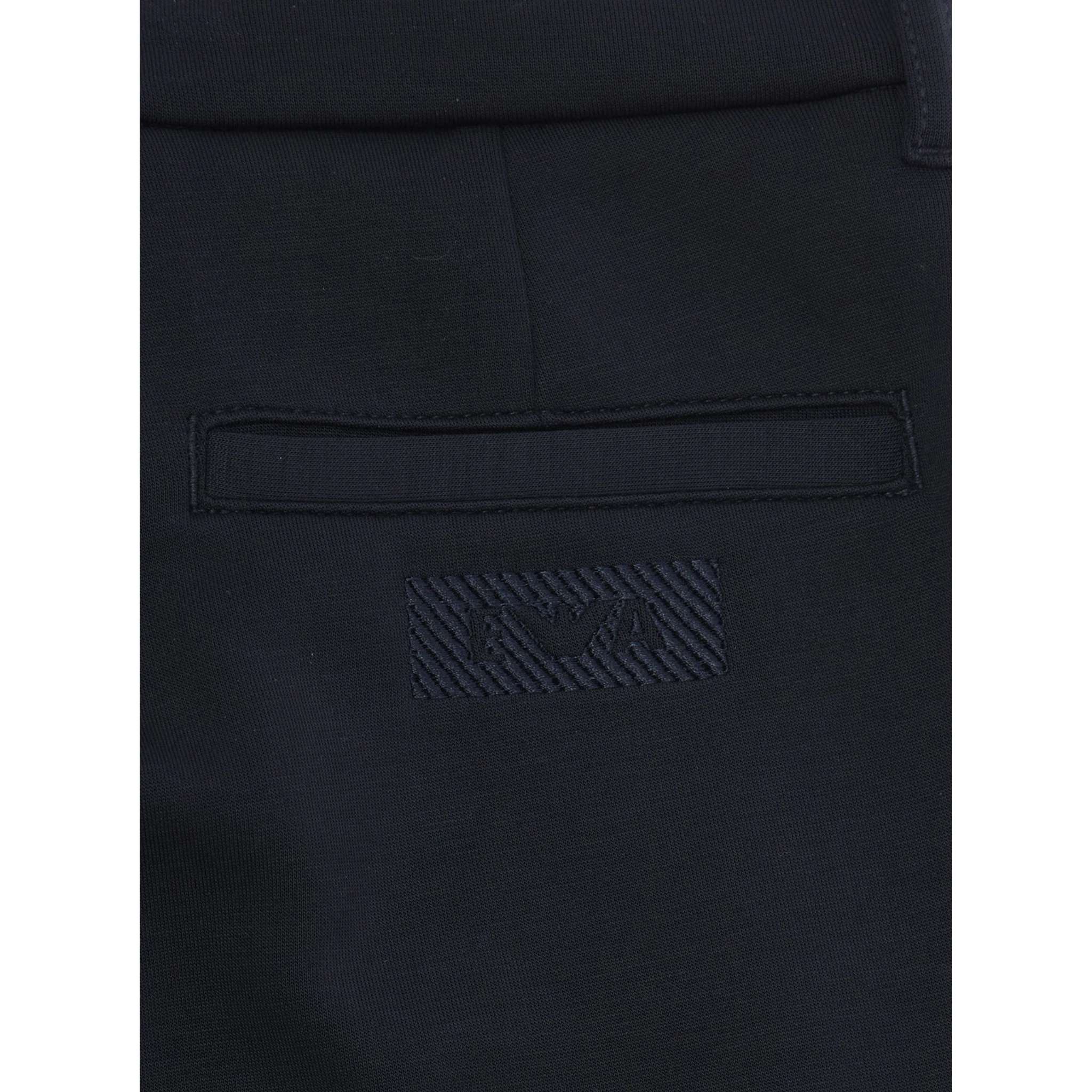 Blue Pants with Belt Loops and Logo Patch on the Back in Fabric Boy