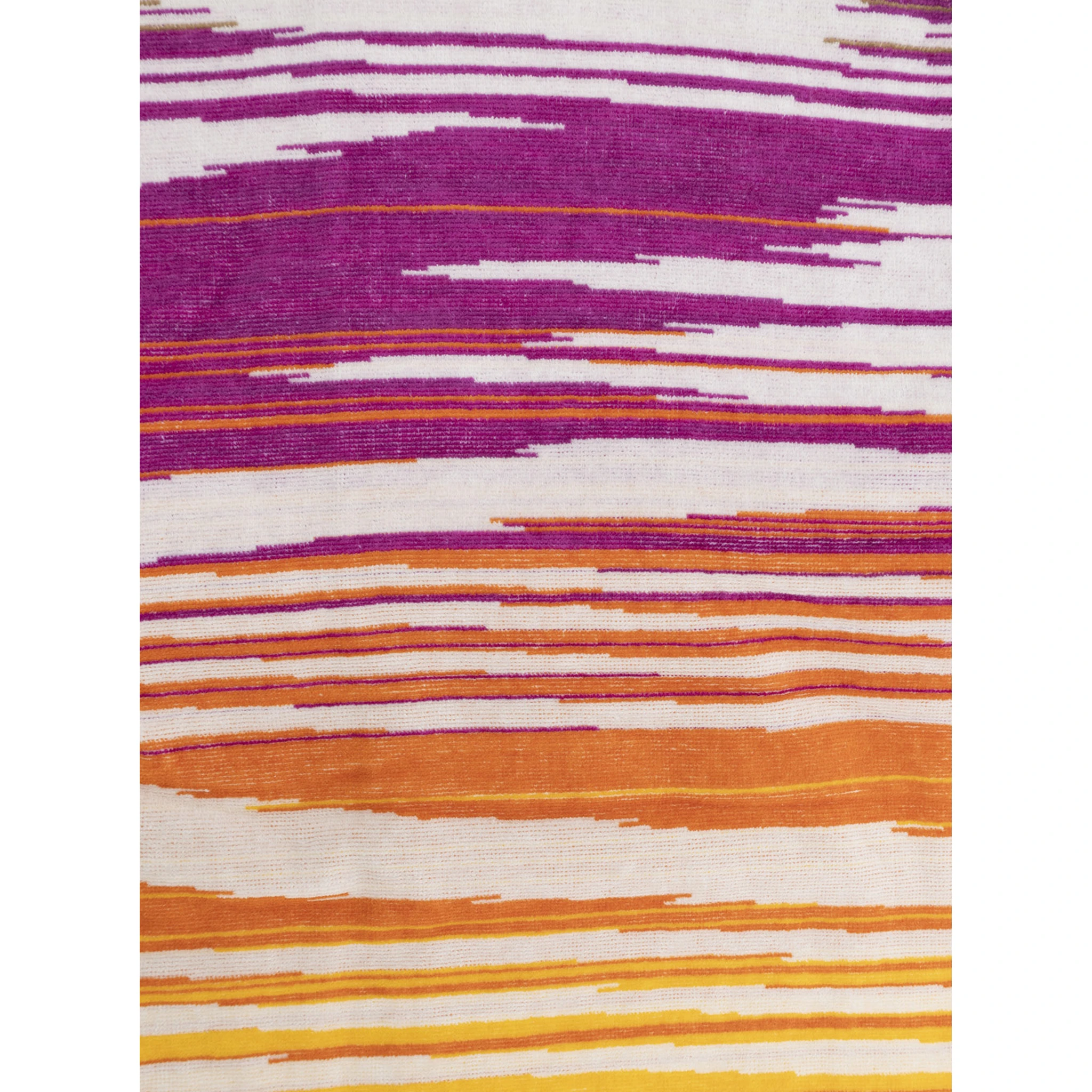 Fiammetta Multicolor Beach Towel with Logo Lettering on the Front in Cotton Home