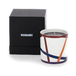 Multicolor Candle with Ribbons in Porcelain