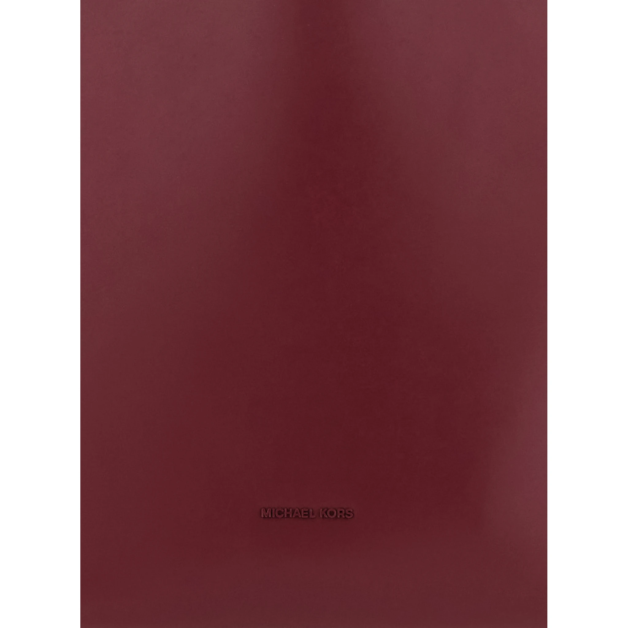 Jordi Bordeaux Tote Bag with Tonal Logo Lettering on the Front in Leather Woman