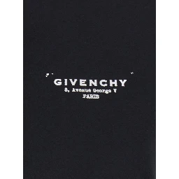 Black Crewneck T-Shirt with Logo Lettering on Front and Rear in Cotton Woman