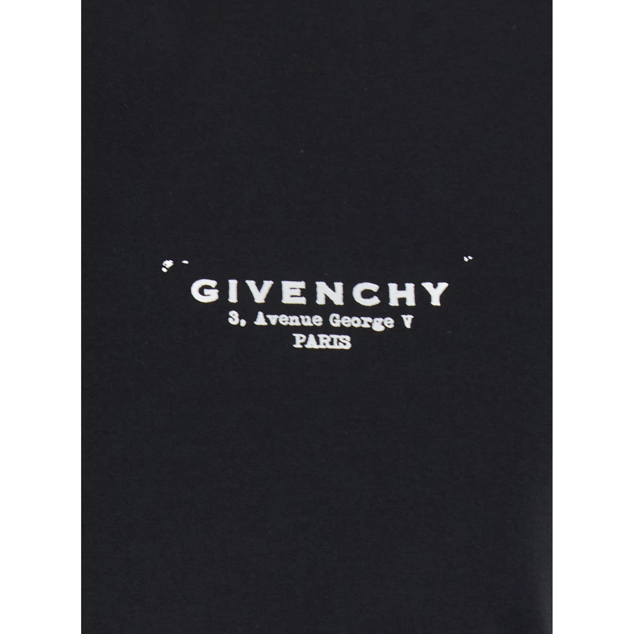 Black Crewneck T-Shirt with Logo Lettering on Front and Rear in Cotton Woman