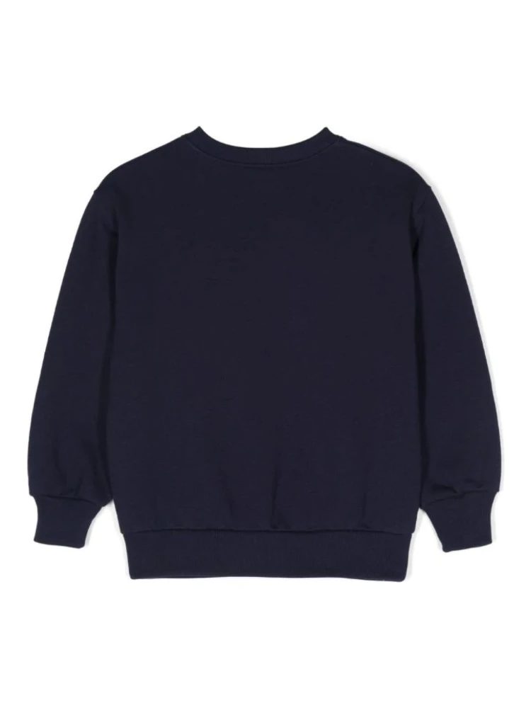 Black Crewneck Sweatshirt with Web Detail in Jersey Boy alternative