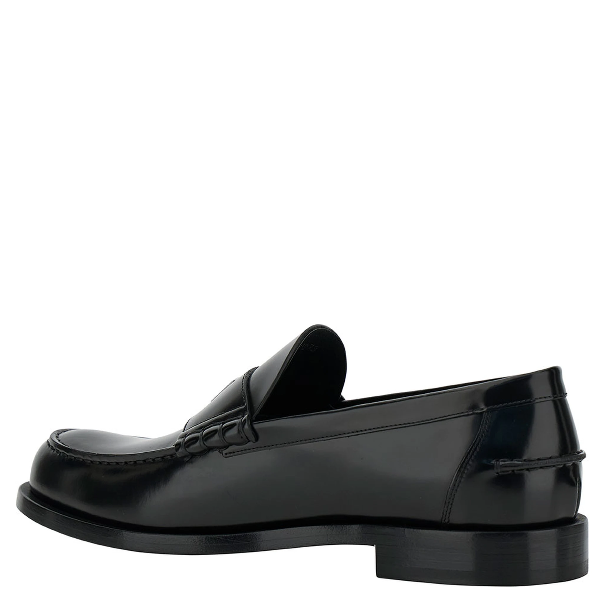 Black Loafers with 4G Detail in Leather Man