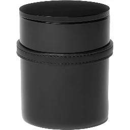 Medusa 95 Black Candle with Wood Lid and Removable Leather Strap in Wood and Glass Home