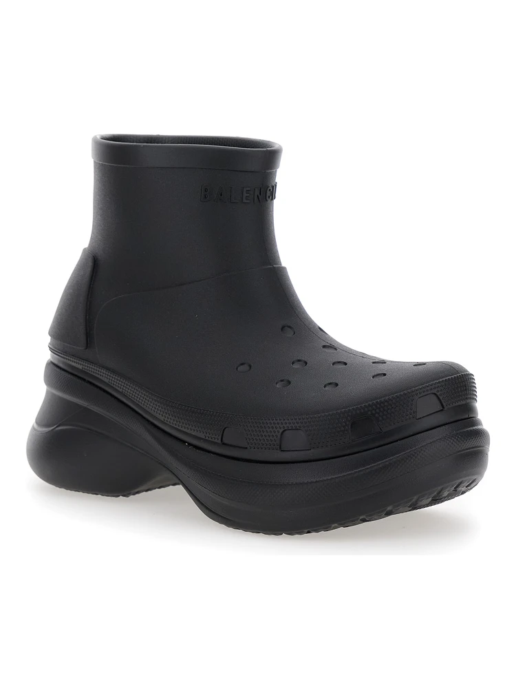 Crocs Black Ankle Boots with Embossed Logo on the Front in Tech Fabric Man alternative