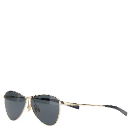 Gold Tone Sunglasses with Engraved Logo in Metal Woman