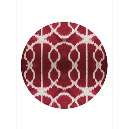 Small Red Glazed Ceramic Dinner Plate Les-Ottomans Home