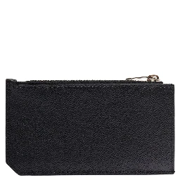 Saint Laurent Mans Black Leather Card Holder
