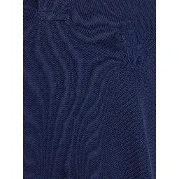 Blue Polo Shirt with Large Pony Detail on the Front in Cotton Piquet Man