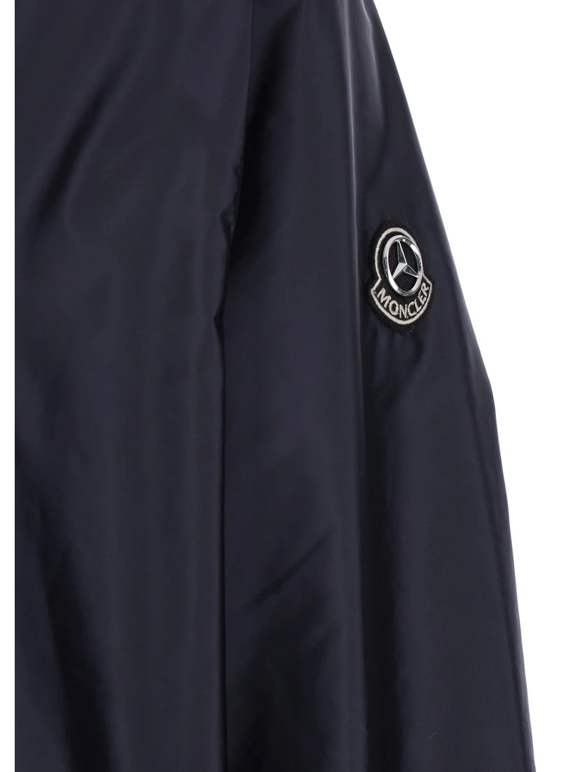 Sopdu Blue Jacket with Logo Motif with Car Print and Iconic Logo Patch in Recycled Tech Fabric Man