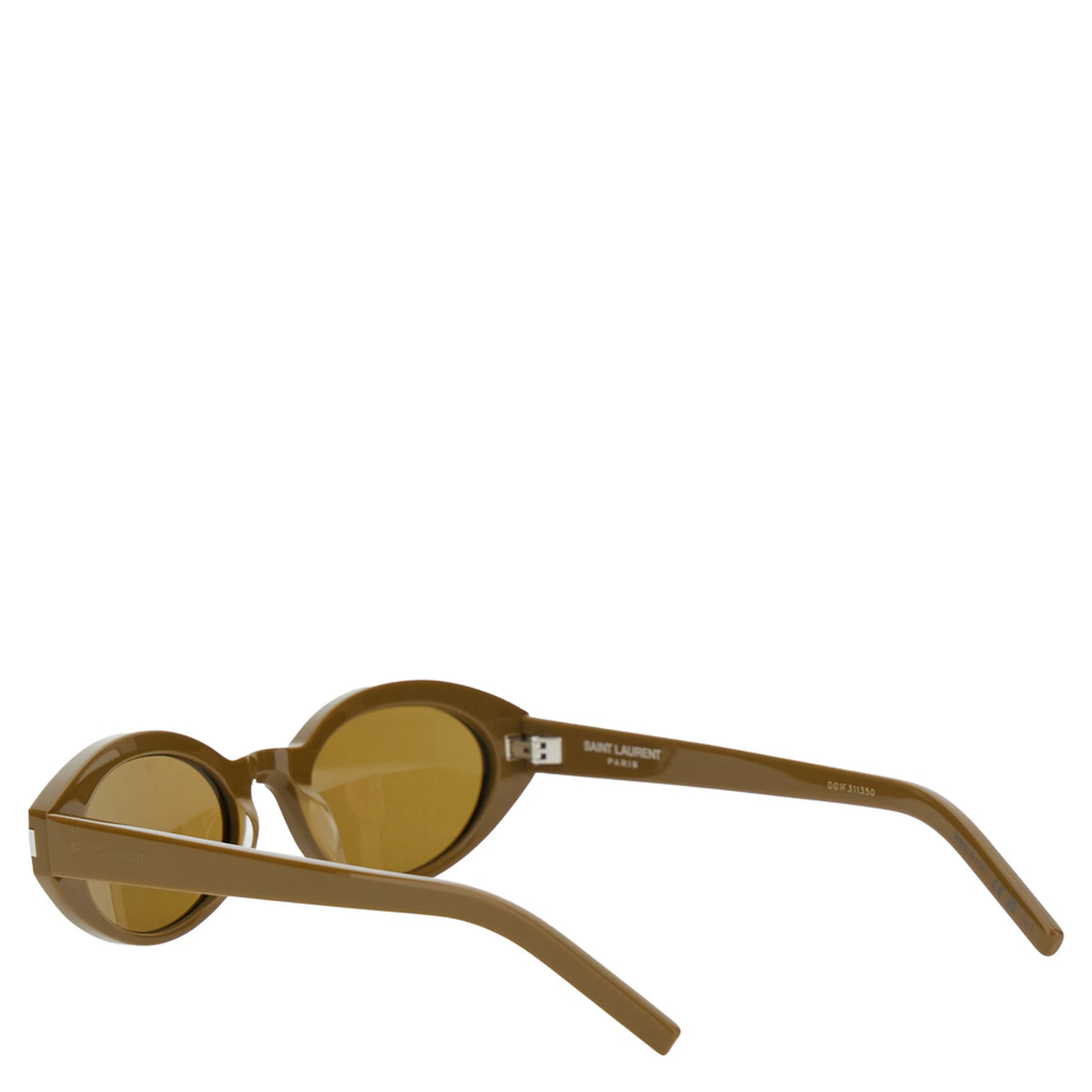 Brown Sunglasses with Cat-Eye Design and Embossed Logo Lettering on the Temples in Acetate Woman
