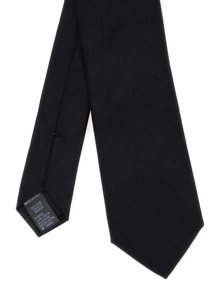 Black Tie with Single Loop on the Rear in Silk Man alternative