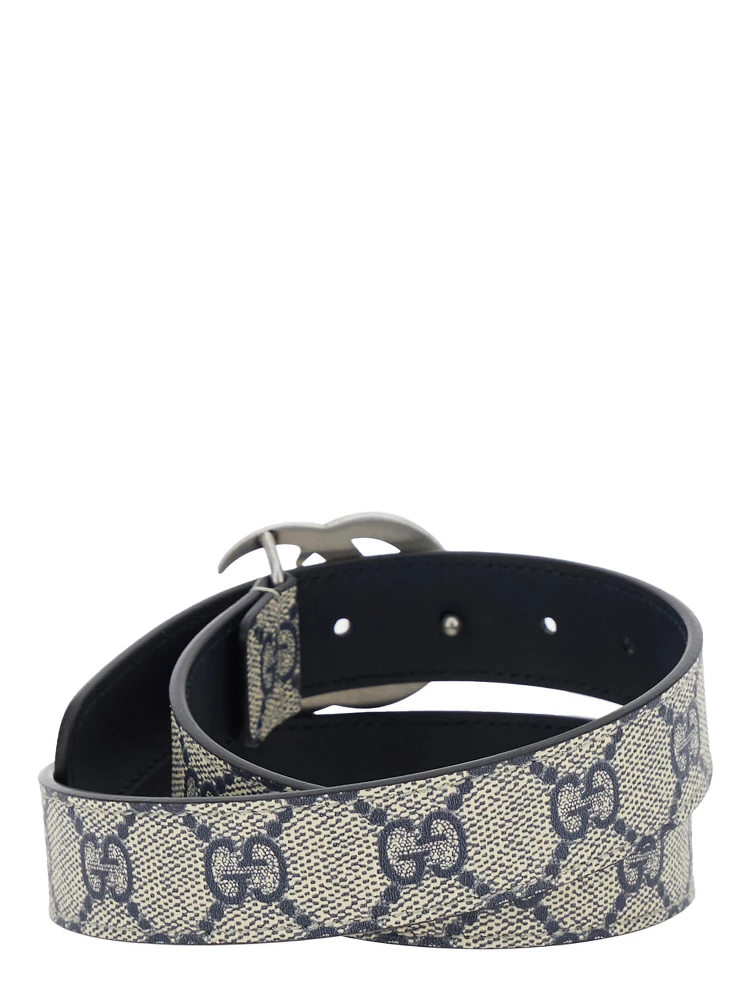 Beige Belt with GG Buckle in GG Canvas Boy alternative