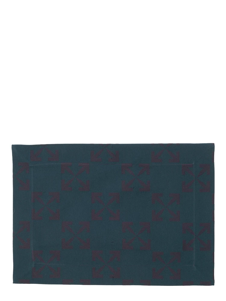 Set of Four Napkins with Arrow Logo jacquard  Off White Home Arrow