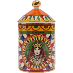 Wild Jasmine Scented Candle with Lid and Carretto Print