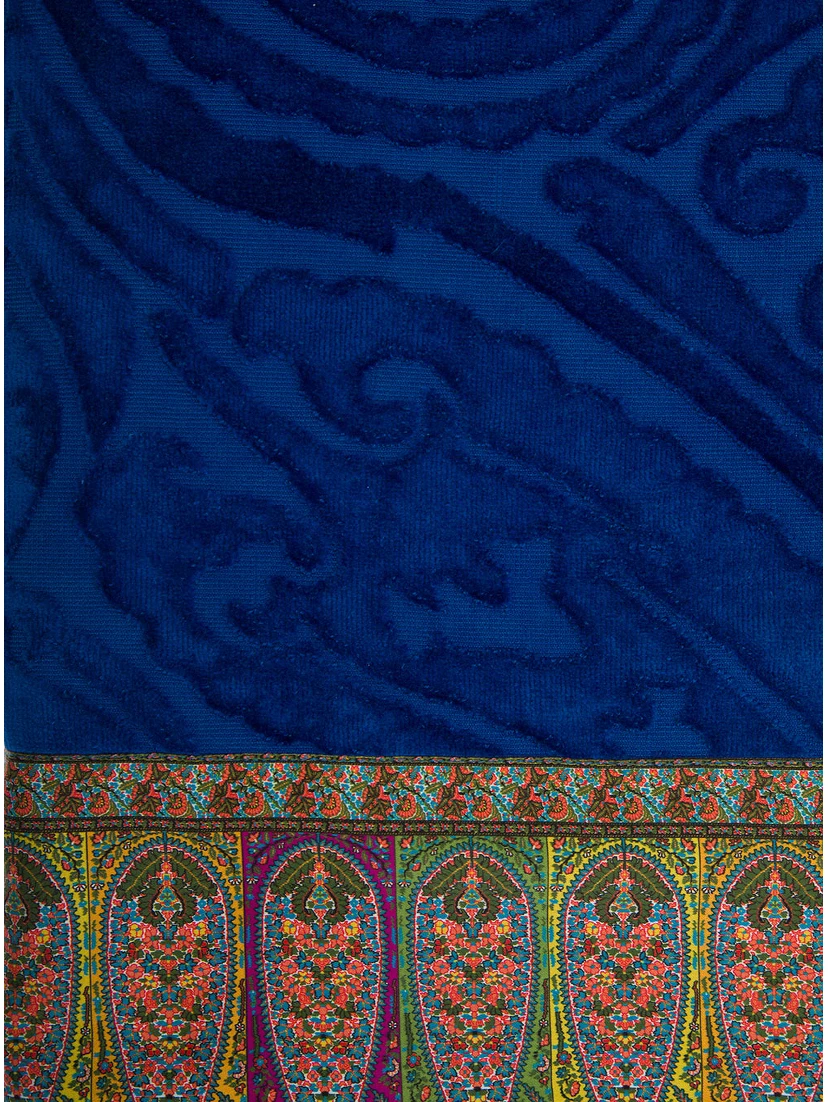 Blue Beach Towel with Contrasting Lining in Cotton Home