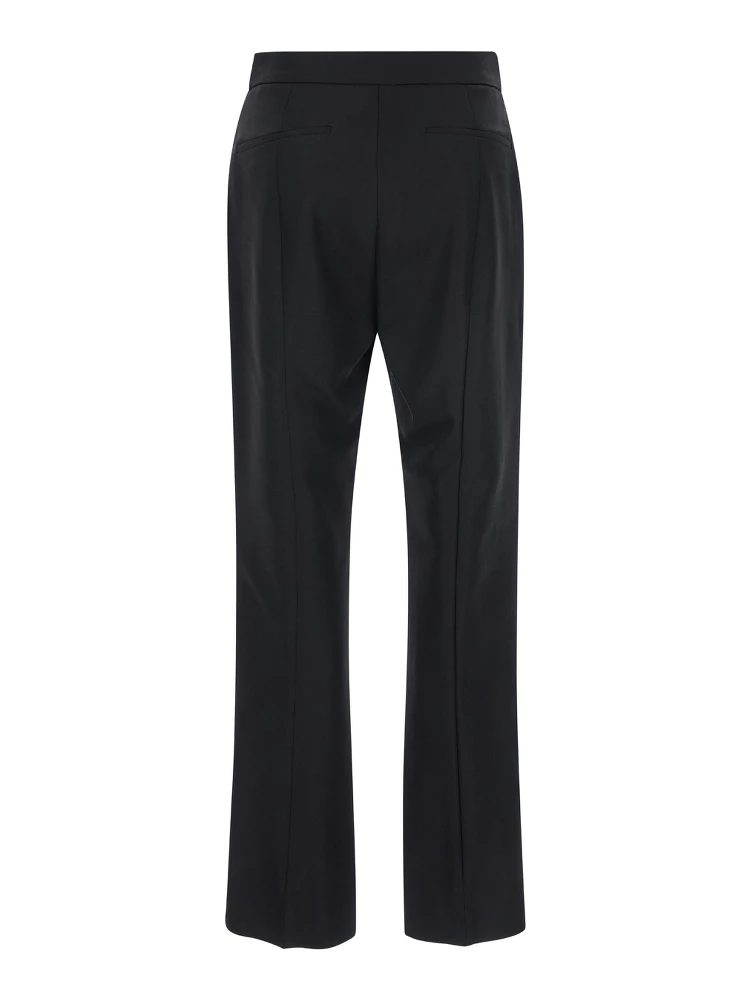 Black Flared Pants with Pences in Wool Woman alternative
