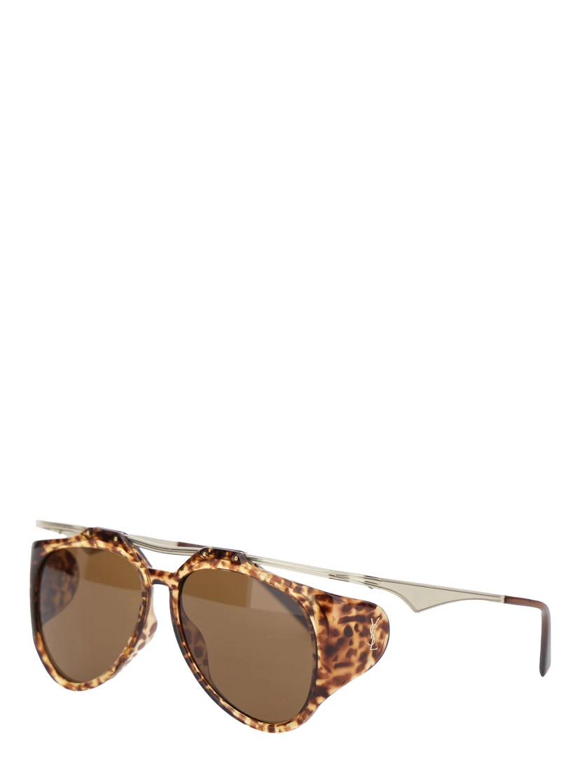 Amelia Brown Sunglasses with Floating Frame and Tortoiseshell Print in Acetate Woman
