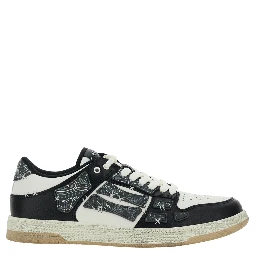 Skel Top Black Low Top Sneakers with Logo Patch on the Tongue and Logo Lettering on the Heel in Leather Man