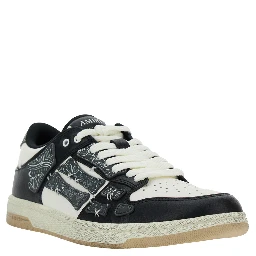 Skel Top Black Low Top Sneakers with Logo Patch on the Tongue and Logo Lettering on the Heel in Leather Man