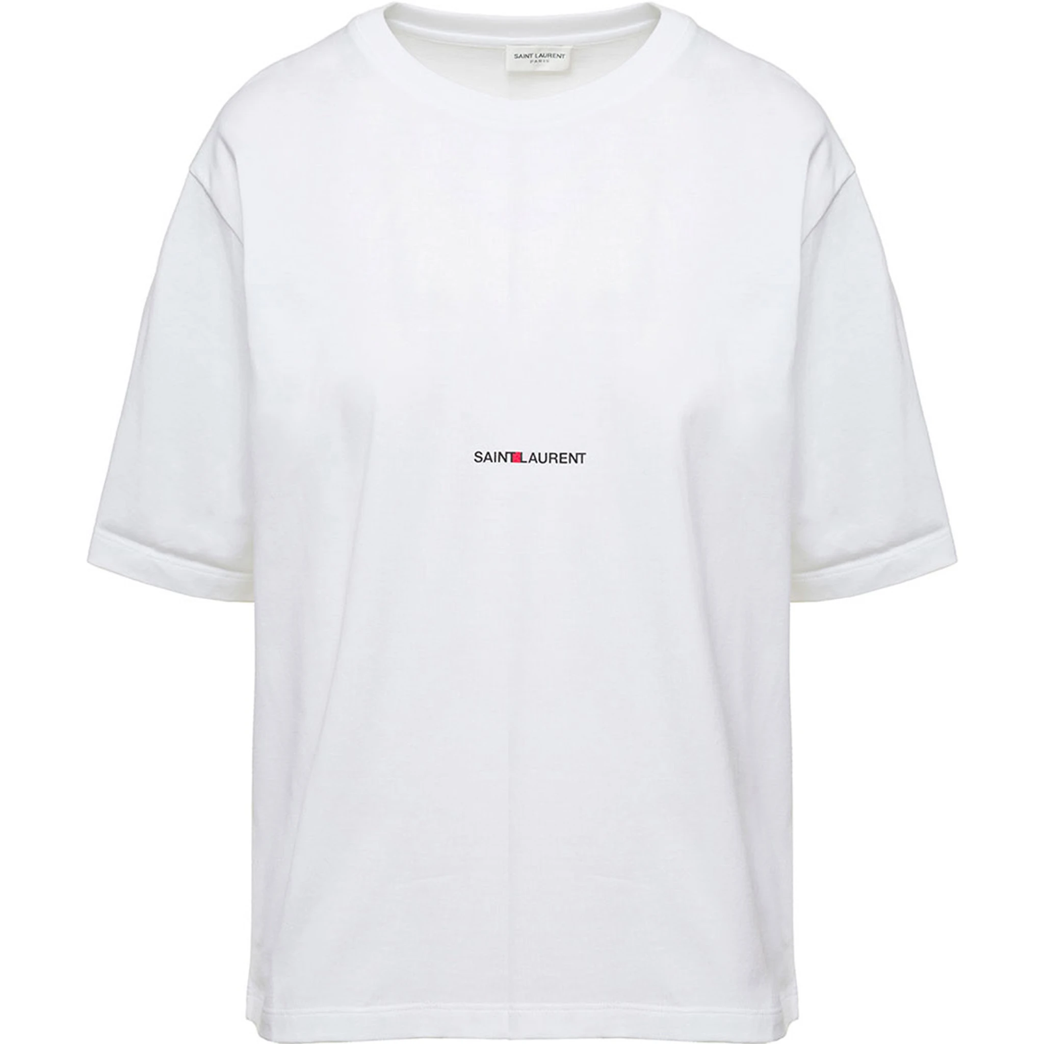 Basic White T-shirt with Miiddle Logo Print in Cotton Woman