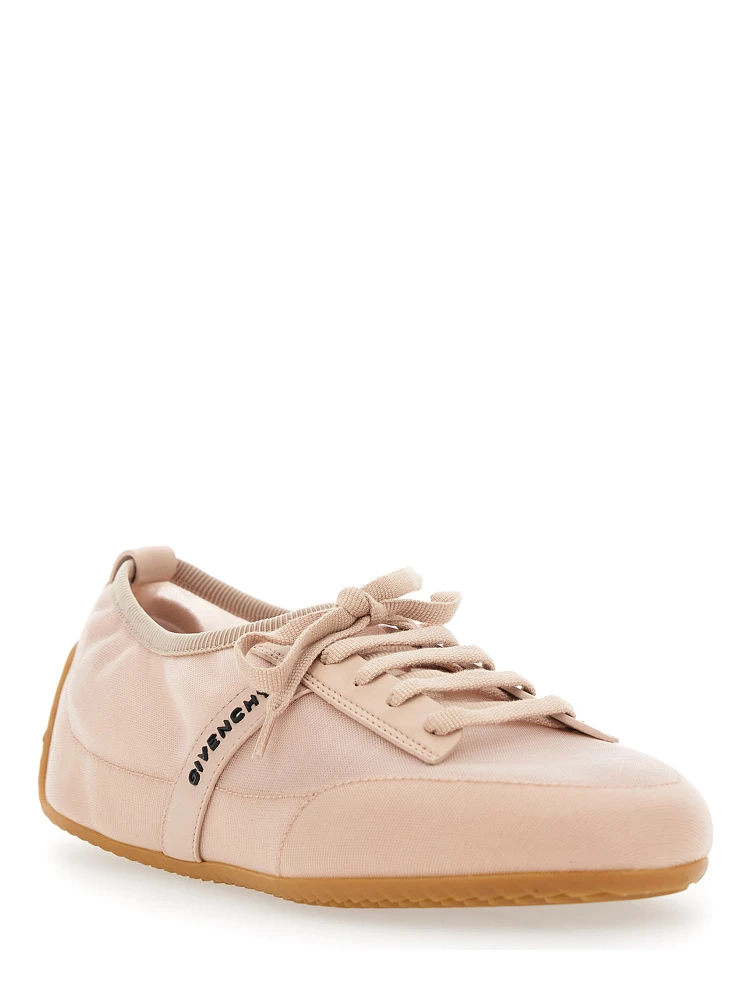 Pink Sneaker with Logo Lettering on the Side in Fabric Woman alternative