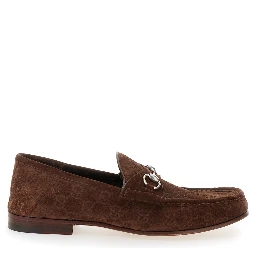 Horsebit 1953 Brown Loafers with Horsebit in GG Canvas Man