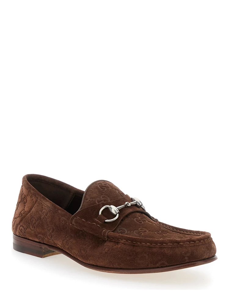 Horsebit 1953 Brown Loafers with Horsebit in GG Canvas Man alternative