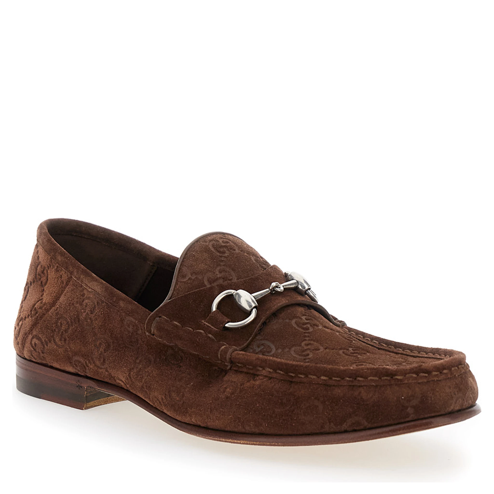Horsebit 1953 Brown Loafers with Horsebit in GG Canvas Man