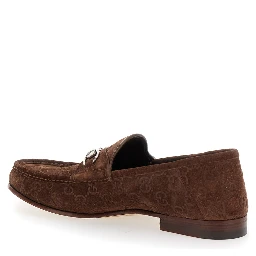Horsebit 1953 Brown Loafers with Horsebit in GG Canvas Man