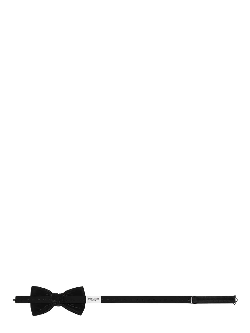 Black Bowtie with Adjustable Clolsure in Velvet Man