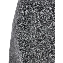 Grey Skirt with Button Closure in Wool Woman