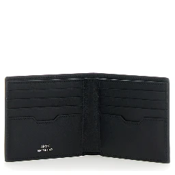 Bi-Fold Wallwt with Logo Lettering on the Front in Leather Man