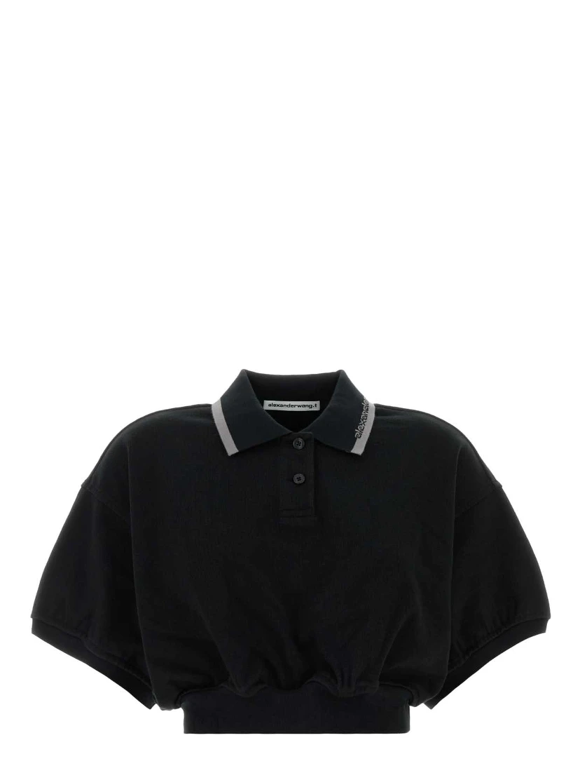 RELAXED CROPPED CINCHED POLO