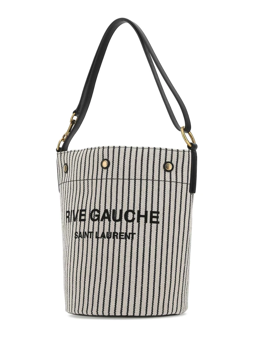 Rive Gauche striped bucket bag
