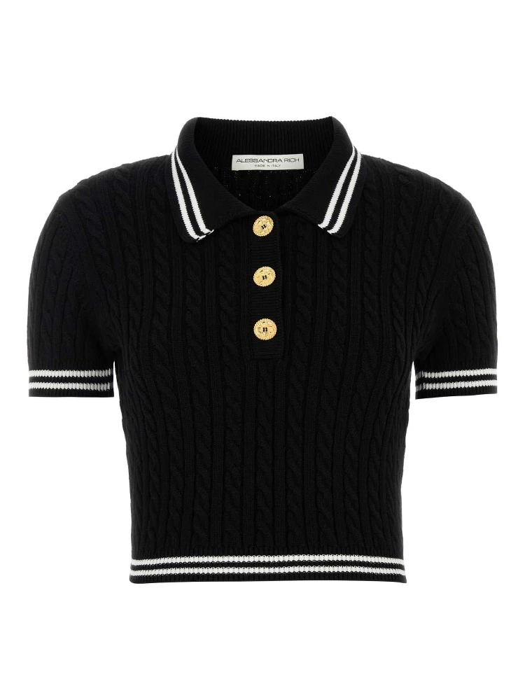 COTTON BLEND KNITTED POLO