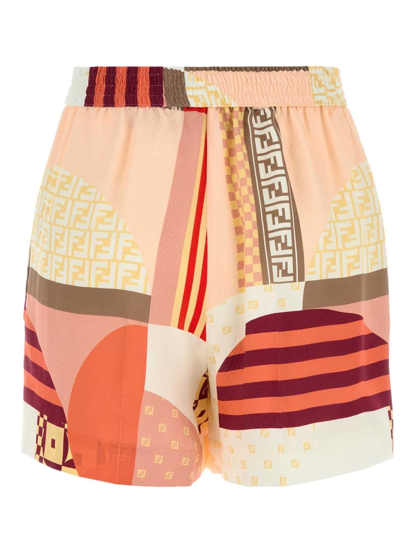 SHORTS PATCHWORK CREPE SATIN