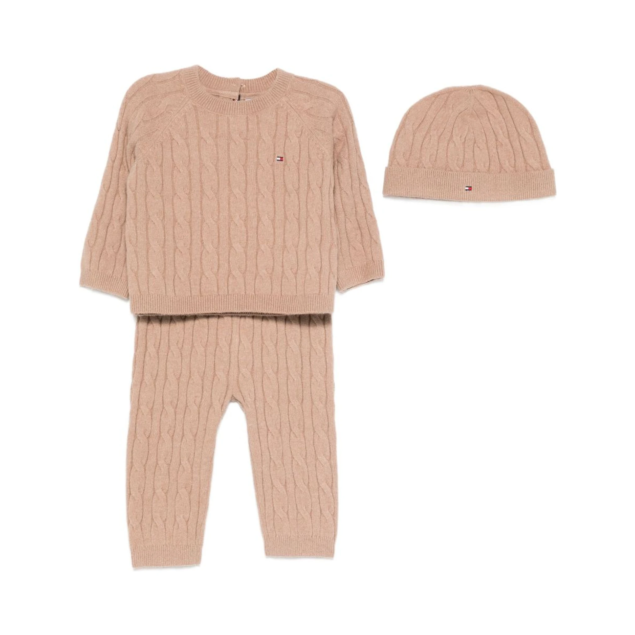 cable-knit trousers set