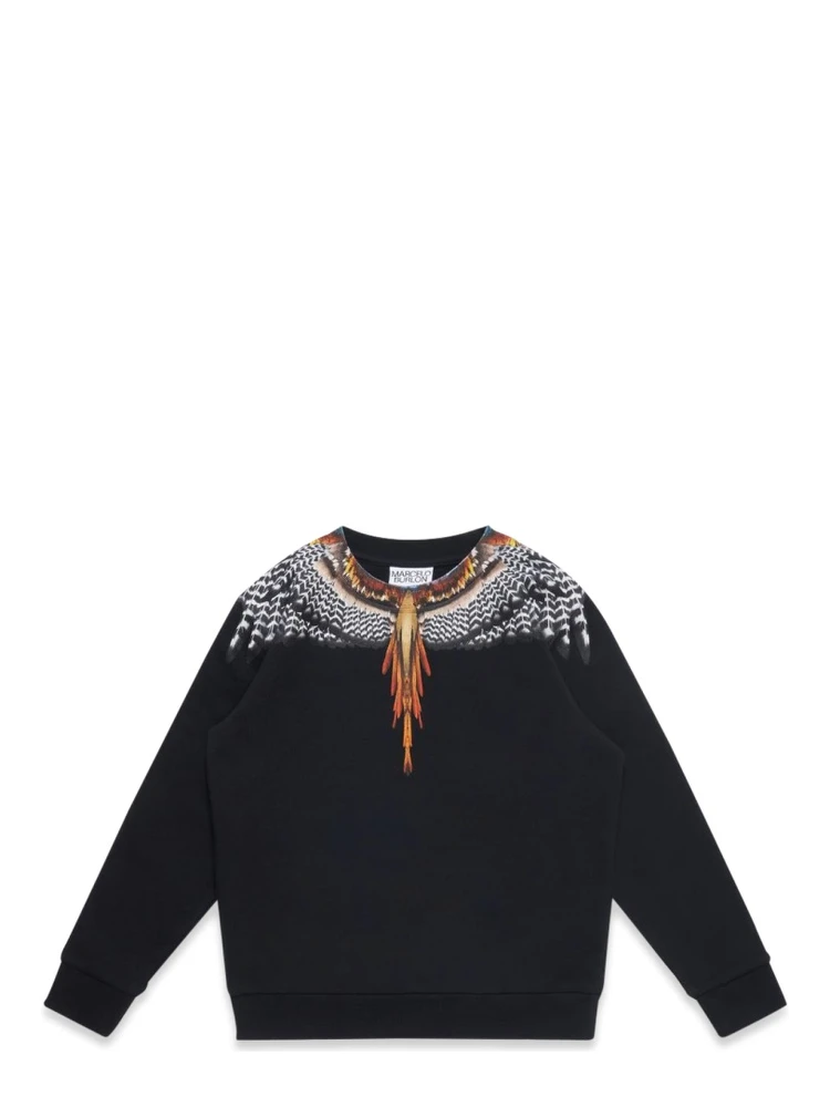 BLACK GRIZZLY WINGS CREWNECK