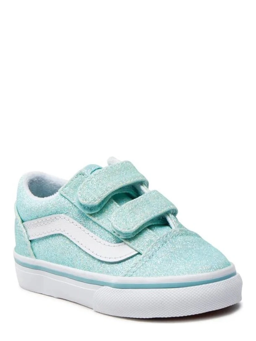 old skool v glitter pastel blue