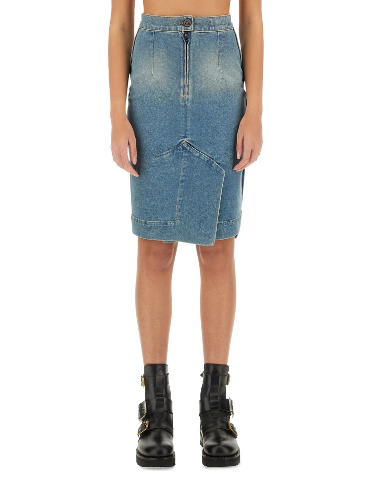 DENIM MIDI SKIRT