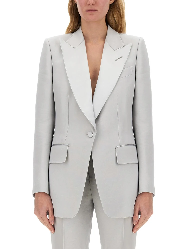 SINGLE-BREASTED TUXEDO JACKET "BIANCA"