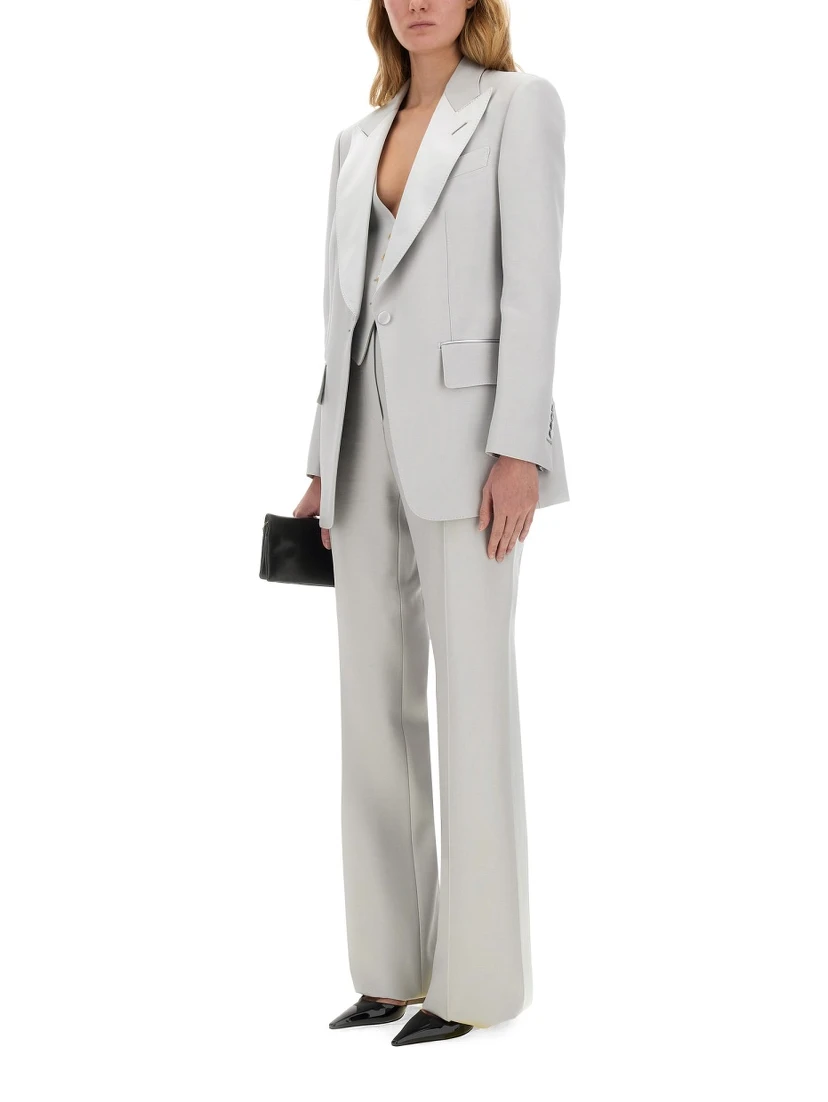 SINGLE-BREASTED TUXEDO JACKET "BIANCA"