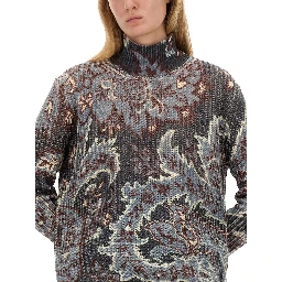 PRINTED WOOL SWEATER