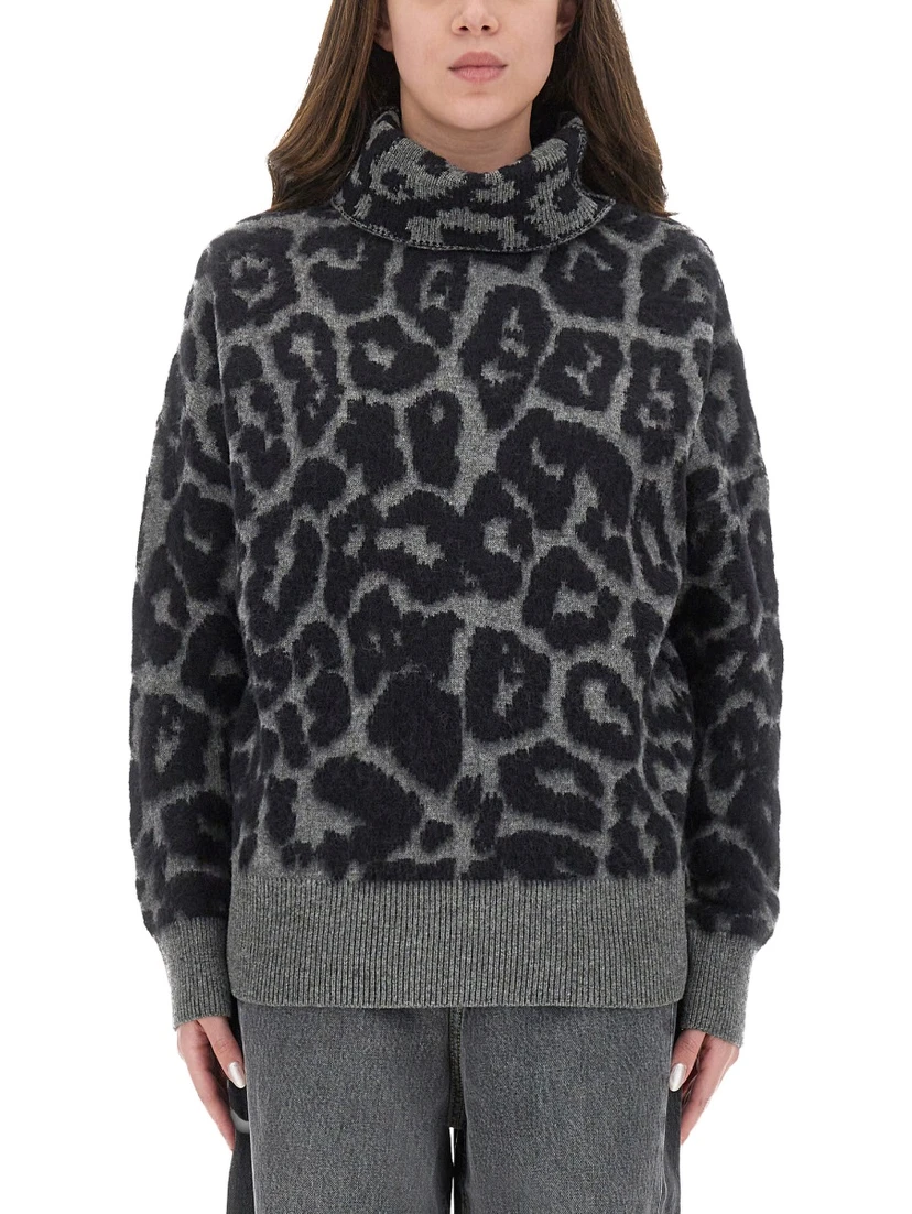 WOOL AND ALPACA "LEOPARD" SWEATER